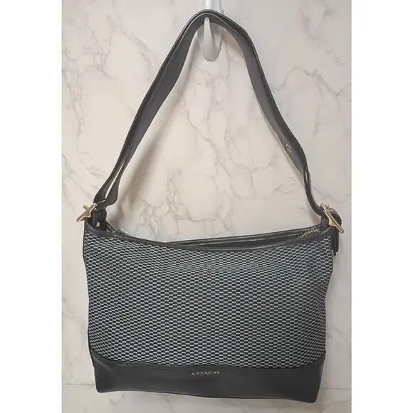 COACH Vintage Legacy Jack Road Blue Shoulder Bag - EUC - Picture 2 of 8